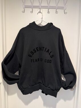 Fear of God Black Essentials Arch Logo Crewneck Sweater